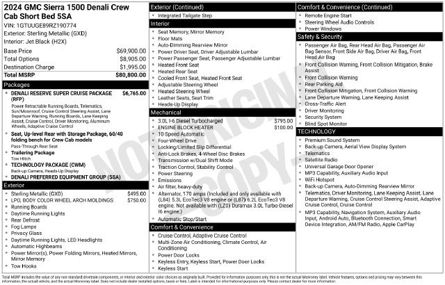 Used 2024 GMC Sierra 1500 Denali AWD/4WD image 6