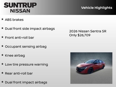New 2026 Nissan Sentra SR w/ SR All Weather Package image 16