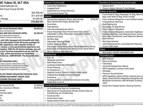Used 2021 GMC Yukon XL SLT w/ SLT Luxury Plus Package AWD/4WD image 33