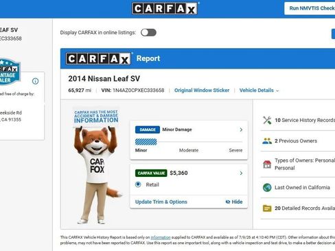 Used 2014 Nissan Leaf SV FWD image 19