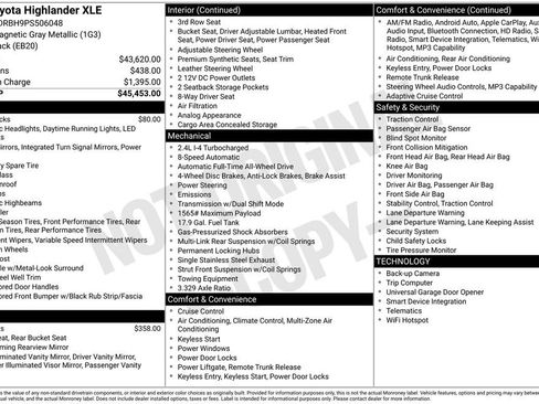 Used 2023 Toyota Highlander XLE AWD/4WD image 38
