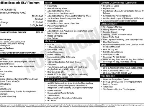 Used 2018 Cadillac Escalade ESV Platinum AWD/4WD image 1