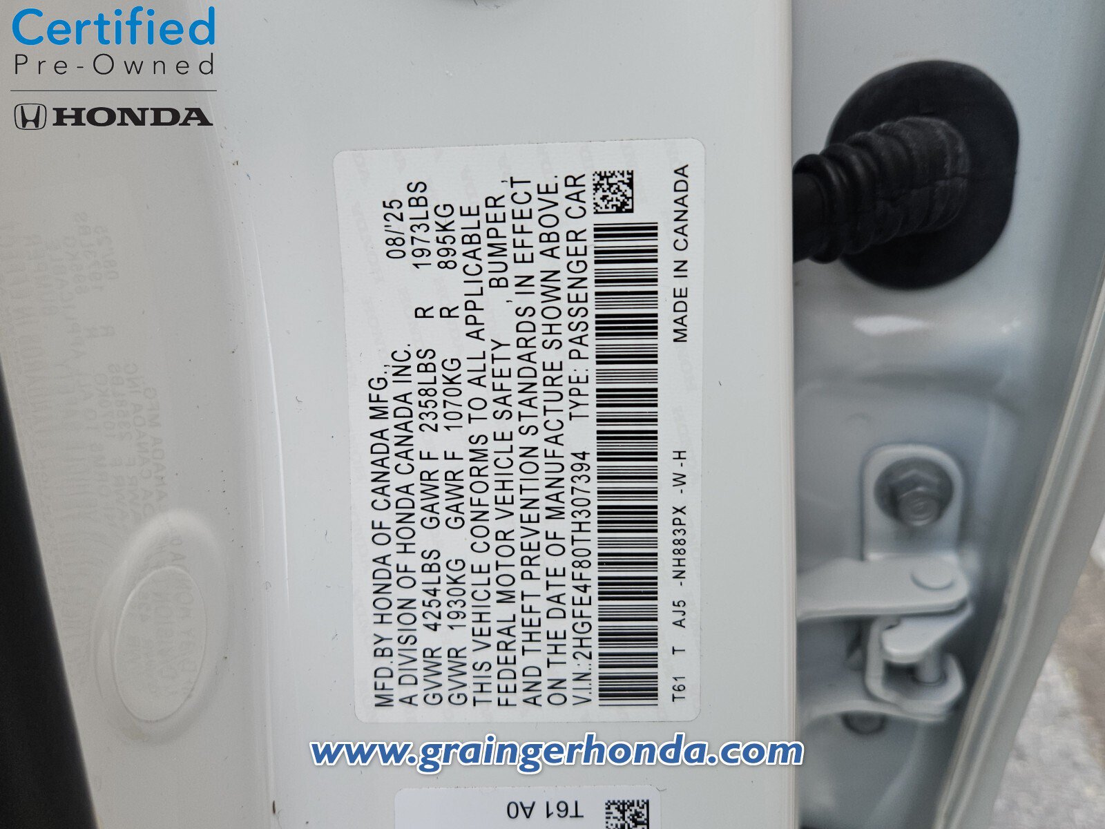 Certified 2026 Honda Civic Sport Touring image 14