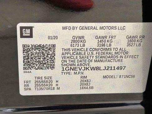 Used 2020 Chevrolet Traverse RS w/ LPO, Floor Liner Package AWD/4WD image 35