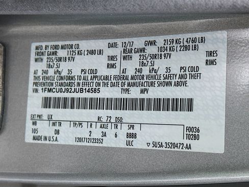 Used 2018 Ford Escape Titanium w/ Ford Safe & Smart Package image 12