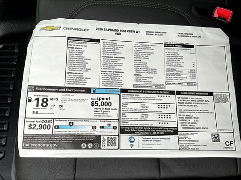 New 2025 Chevrolet Silverado 1500 W/T w/ WT Value Package image 14