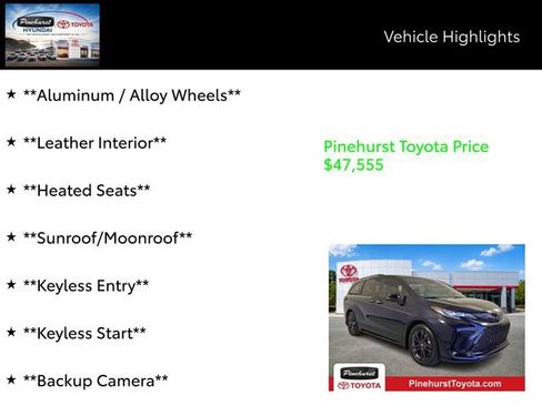 Certified 2025 Toyota Sienna XSE FWD image 14