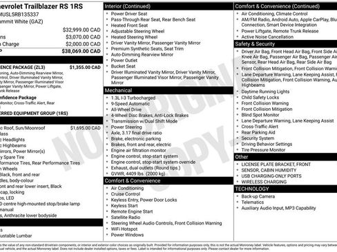 Used 2024 Chevrolet TrailBlazer RS w/ Convenience Package AWD/4WD image 26