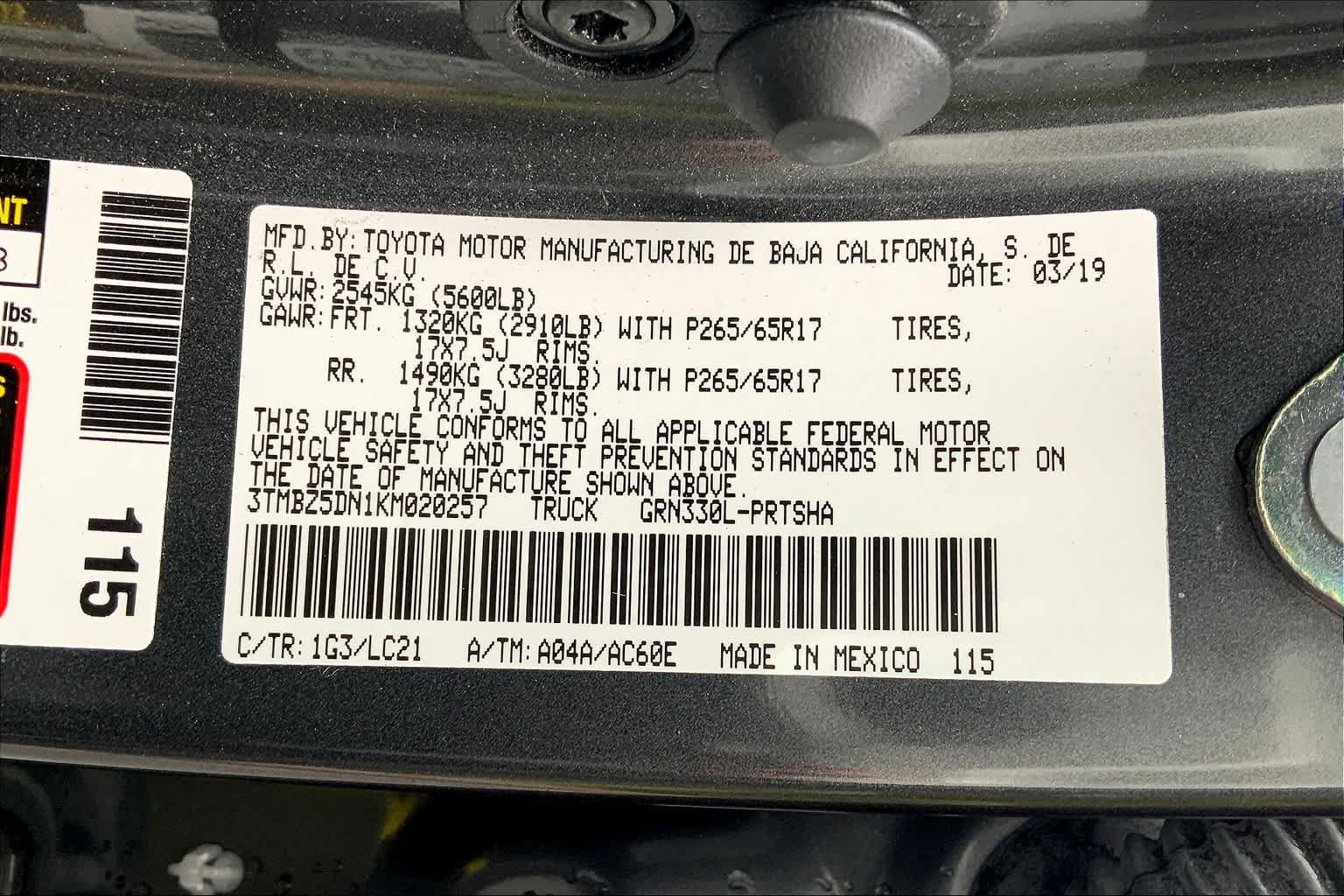 Used 2019 Toyota Tacoma TRD Sport w/ TRD Premium Sport Package RWD image 34
