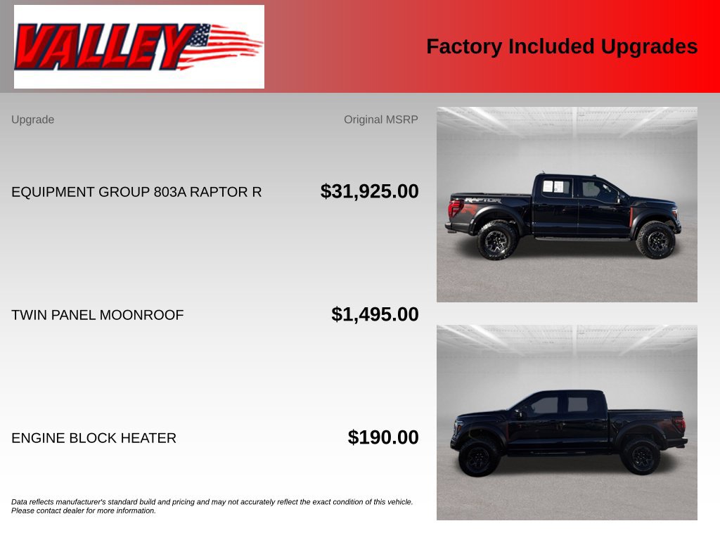 Used 2025 Ford F150 Raptor w/ Equipment Group 803A Raptor R AWD/4WD image 5