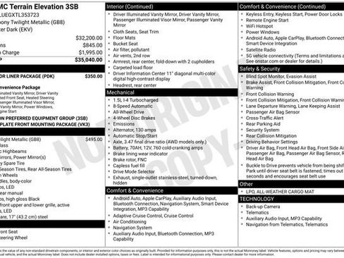 Used 2026 GMC Terrain Elevation w/ LPO, Floor Liner Package AWD/4WD image 5