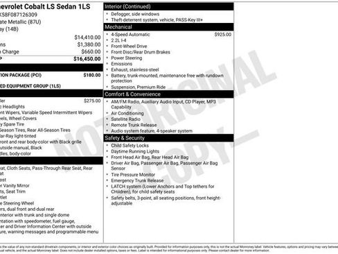 Used 2008 Chevrolet Cobalt LS w/ Protection Package image 5