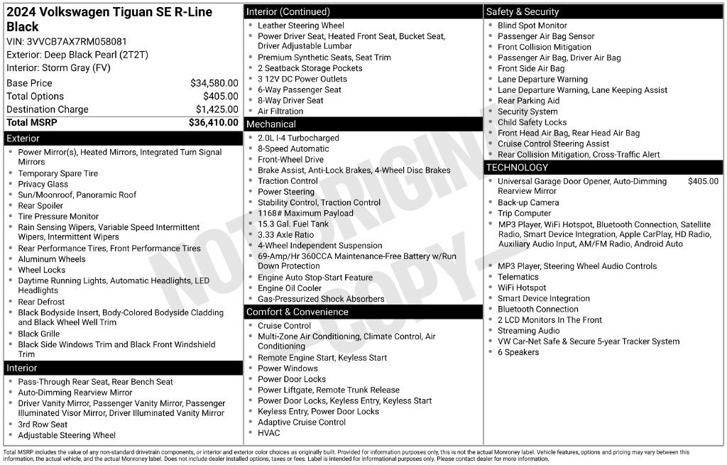Used 2024 Volkswagen Tiguan SE R-Line FWD image 4