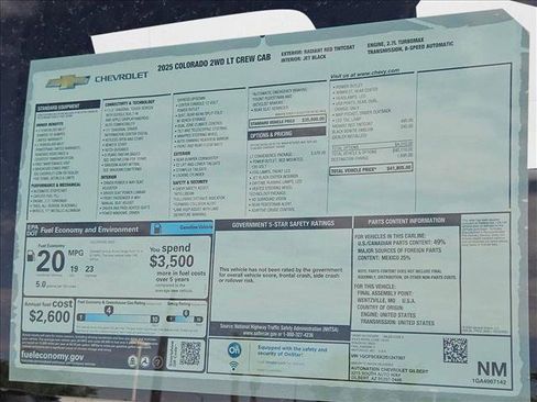 New 2025 Chevrolet Colorado LT w/ LT Convenience Package image 17