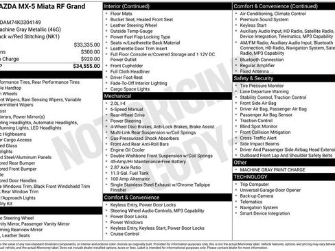 Used 2019 MAZDA MX-5 Miata RF Grand Touring image 3