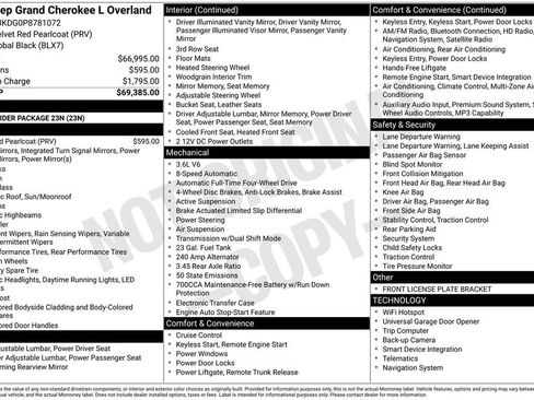 Certified 2023 Jeep Grand Cherokee L Overland image 6