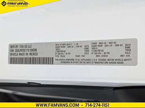 Used 2026 RAM ProMaster 2500 w/ Convenience Group FWD image 21