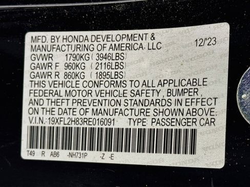 Certified 2024 Honda Civic Sport image 29