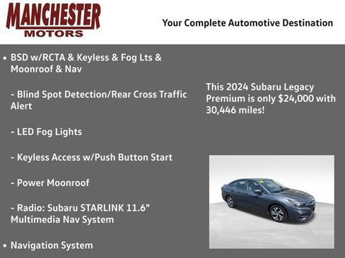 Used 2024 Subaru Legacy Premium AWD/4WD image 2