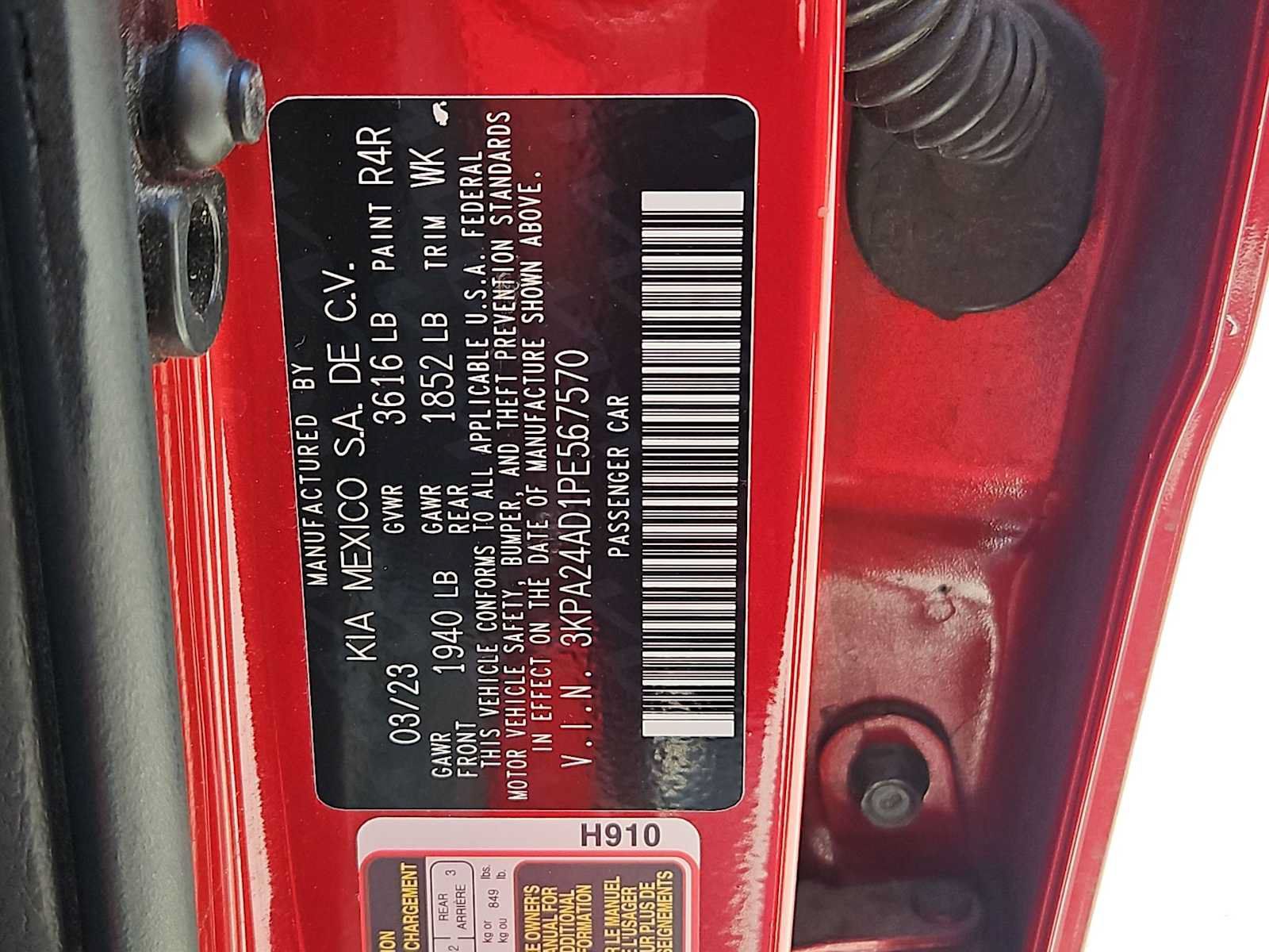 Certified 2023 Kia Rio S FWD image 22