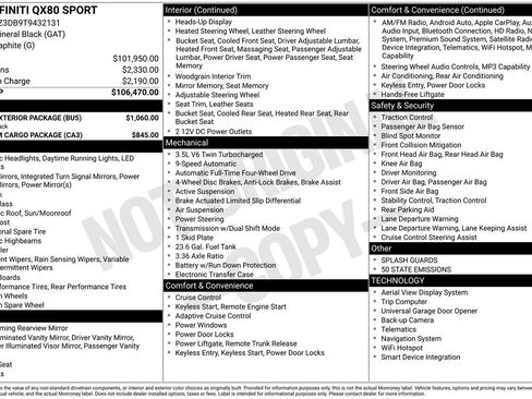 Certified 2026 INFINITI QX80 4WD w/ Sport Exterior Package image 28