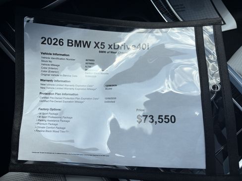 Used 2026 BMW X5 xDrive40i w/ M Sport Package AWD/4WD image 18
