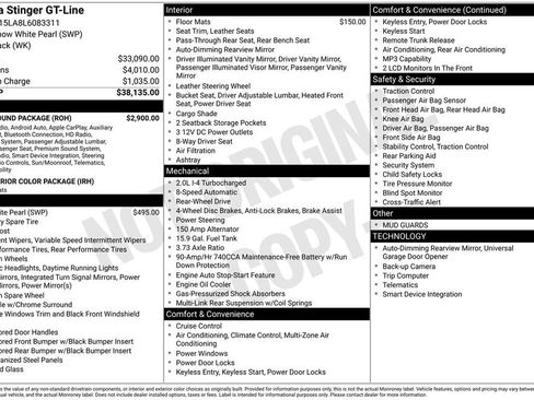 Used 2020 Kia Stinger GT-Line w/ Sun & Sound Package RWD image 17
