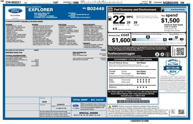 Used 2022 Ford Explorer 4WD image 2