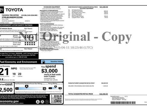 Used 2025 Toyota Tacoma TRD Off-Road image 51