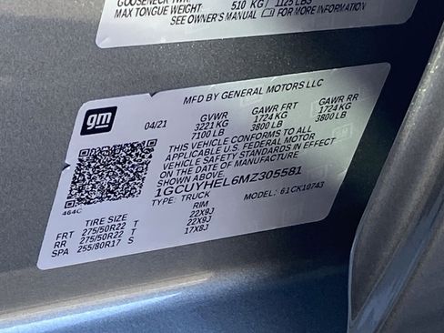 Used 2021 Chevrolet Silverado 1500 High Country w/ Technology Package image 39