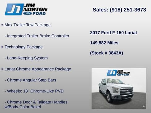Used 2017 Ford F150 Lariat w/ Equipment Group 502A Luxury AWD/4WD image 16