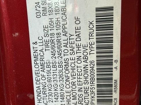 Used 2024 Honda Ridgeline RTL image 17