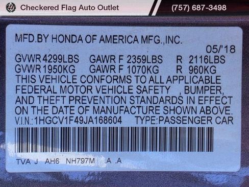 Used 2018 Honda Accord EX image 22