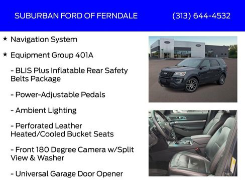 Used 2017 Ford Explorer Sport w/ Equipment Group 401A image 4