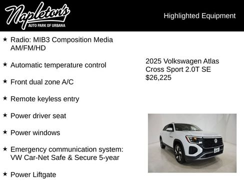 Used 2025 Volkswagen Atlas Cross Sport SE FWD image 15