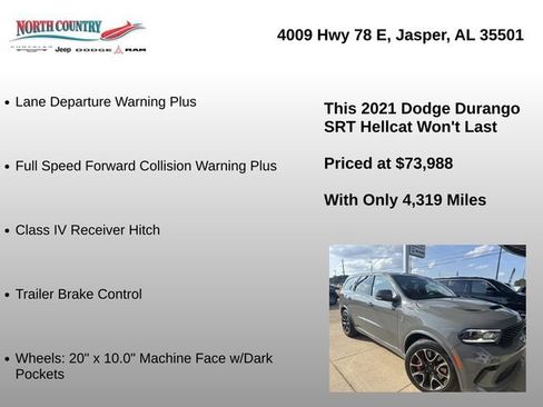 Used 2021 Dodge Durango SRT Hellcat w/ Technology Group AWD/4WD image 22