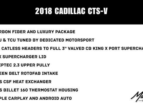 Used 2018 Cadillac CTS V w/ Carbon Fiber Package RWD image 2