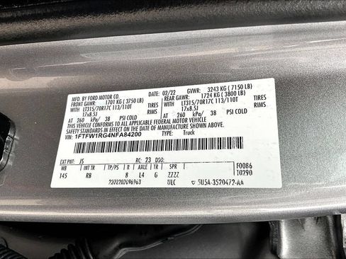 Used 2022 Ford F150 Raptor w/ Equipment Group 801A High AWD/4WD image 43
