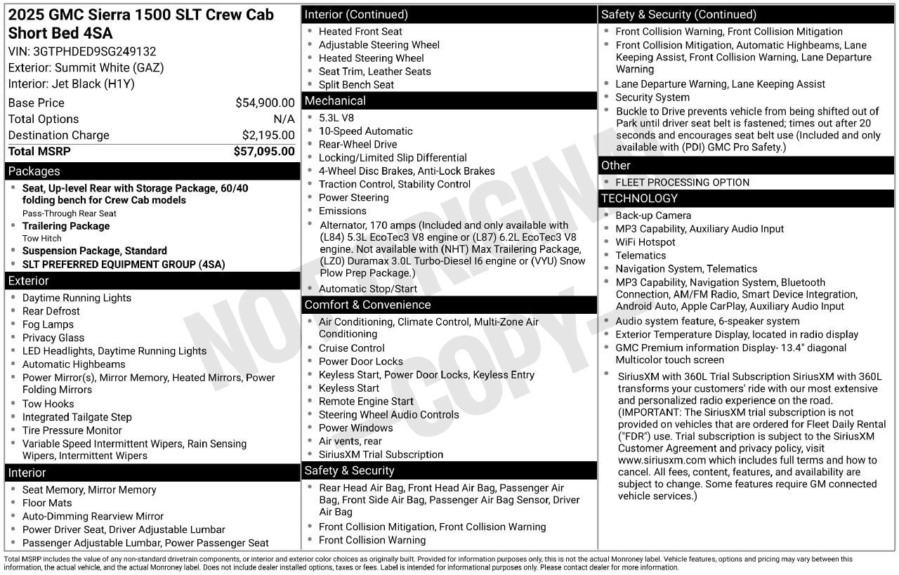 Used 2025 GMC Sierra 1500 SLT RWD image 30