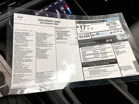 New 2026 INFINITI QX80 Autograph w/ Autograph Exterior Package image 20