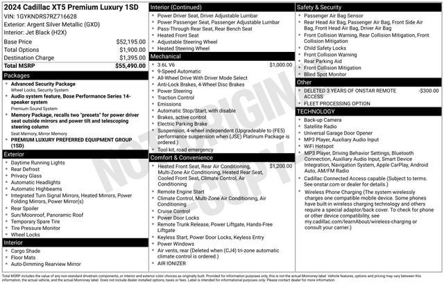 Certified 2024 Cadillac XT5 Premium Luxury AWD/4WD image 37