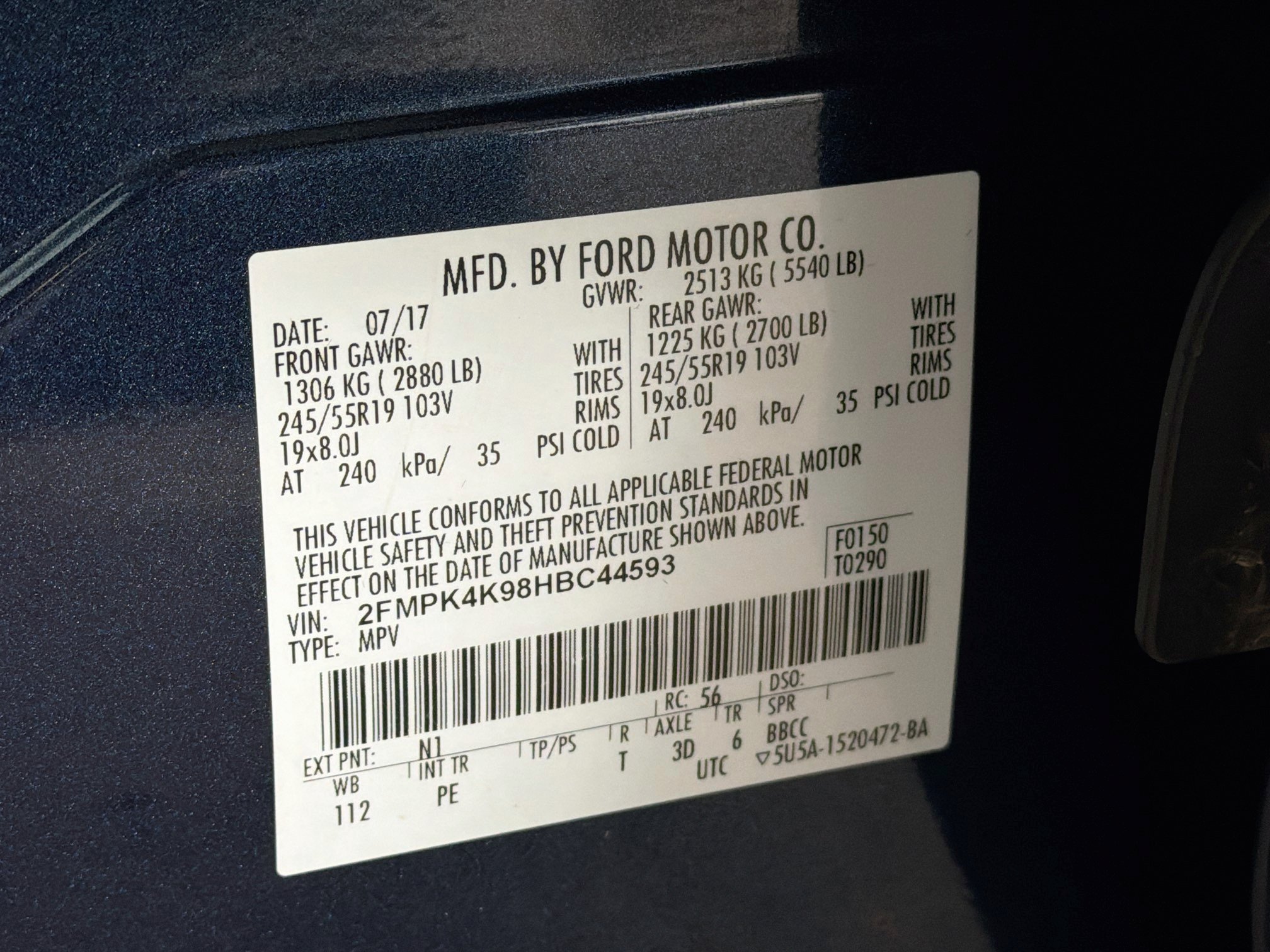 Used 2017 Ford Edge Titanium w/ Equipment Group 301A AWD/4WD image 12