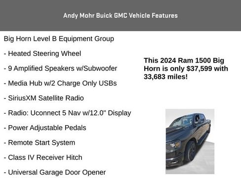 Used 2024 RAM 1500 Big Horn AWD/4WD image 14