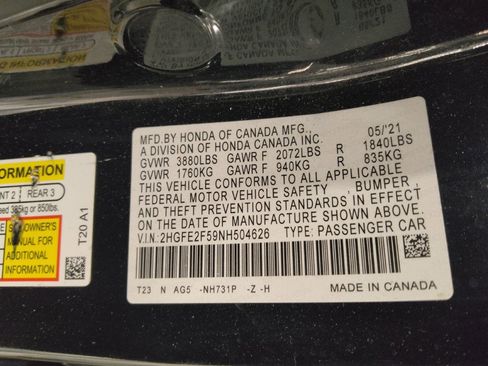 Used 2022 Honda Civic Sport image 33