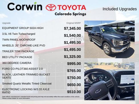 Used 2022 Ford F150 Lariat w/ Equipment Group 502A High AWD/4WD image 8