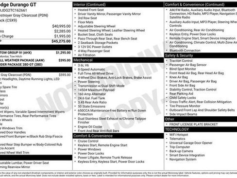 New 2026 Dodge Durango GT w/ Trailer Tow Group IV image 44