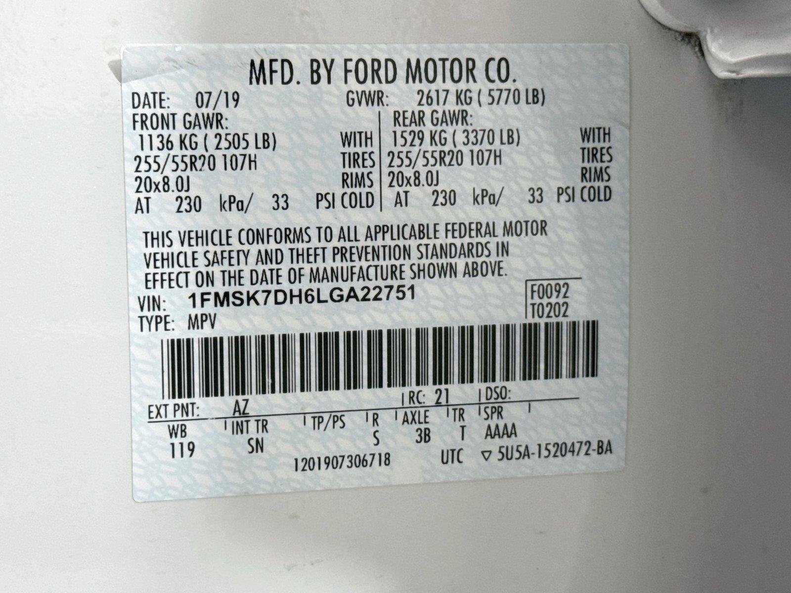 Used 2020 Ford Explorer XLT w/ Equipment Group 202A RWD image 43