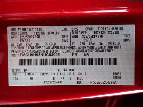 Certified 2022 Ford Escape SEL w/ SEL Stealth AWD Package image 22