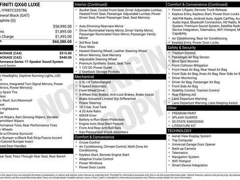 Certified 2026 INFINITI QX60 Luxe w/ Family Package image 34