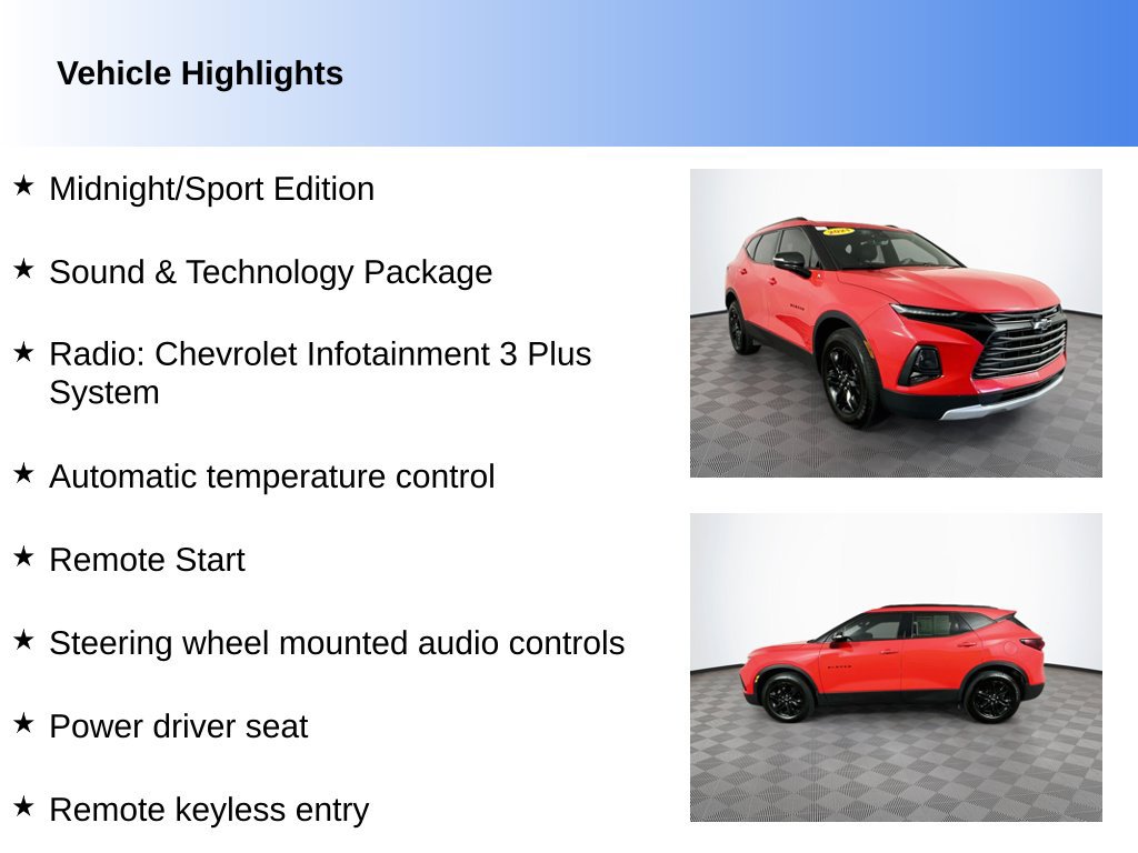 Used 2021 Chevrolet Blazer LT w/ Sound & Technology Package AWD/4WD image 2
